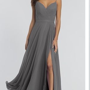Kleinfeld Charcoal Bridesmaid dress